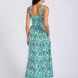 Retro Reef Smocked Dress - Kelly Green
