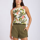 Paradise Heat Sleeveless Top - Vanilla
