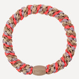 Original Hair Tie - Nougat and Neon Pink Stripe