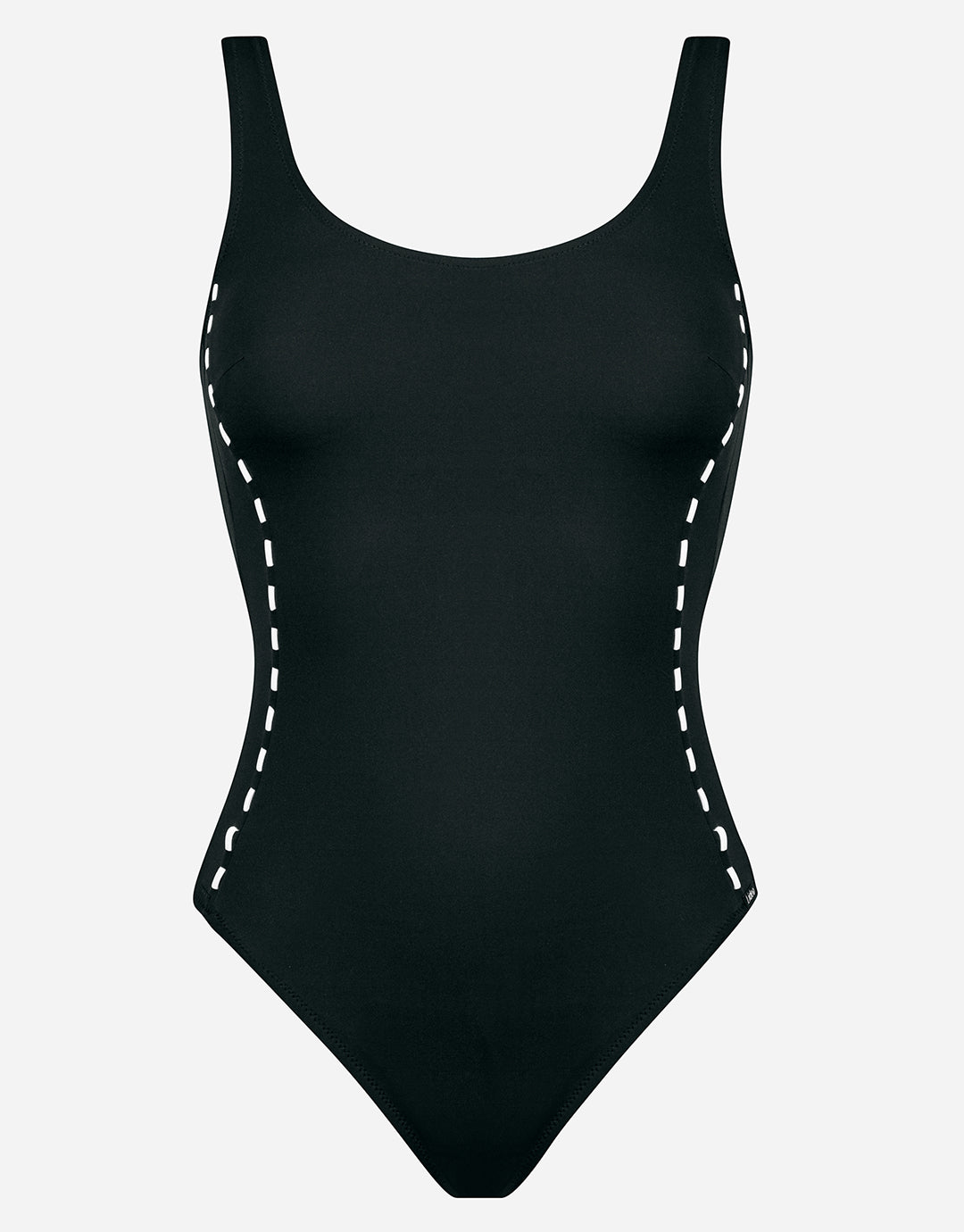 Marine Mindset Round Neck Swimsuit - Black and White - Simply Beach UK