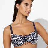 Arabesque Mood Underwired Bikini Top - Canvas Blue - Simply Beach UK