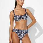 Arabesque Mood Underwired Bikini Top - Canvas Blue - Simply Beach UK