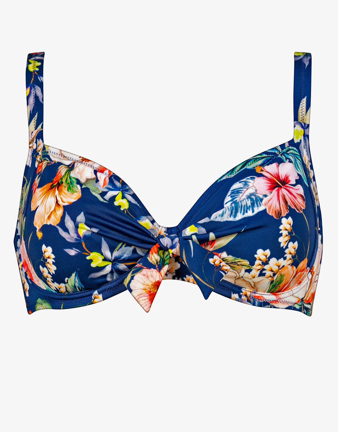 Lush Delight Underwired Bikini Top - Hibiscus Indigo - Simply Beach UK