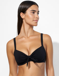 The Core Underwired Bikini Top - Black - Simply Beach UK
