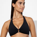 The Core Halter Bikini Top - Black - Simply Beach UK