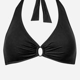 The Core Halter Bikini Top - Black - Simply Beach UK