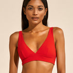 The Bloom Bralette Bikini Top - Radiant Red - Simply Beach UK