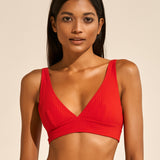 The Bloom Bralette Bikini Top - Radiant Red - Simply Beach UK