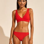 The Bloom Bralette Bikini Top - Radiant Red - Simply Beach UK