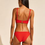 The Bloom Bralette Bikini Top - Radiant Red - Simply Beach UK
