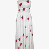 The Bloom Dress - White Red - Simply Beach UK