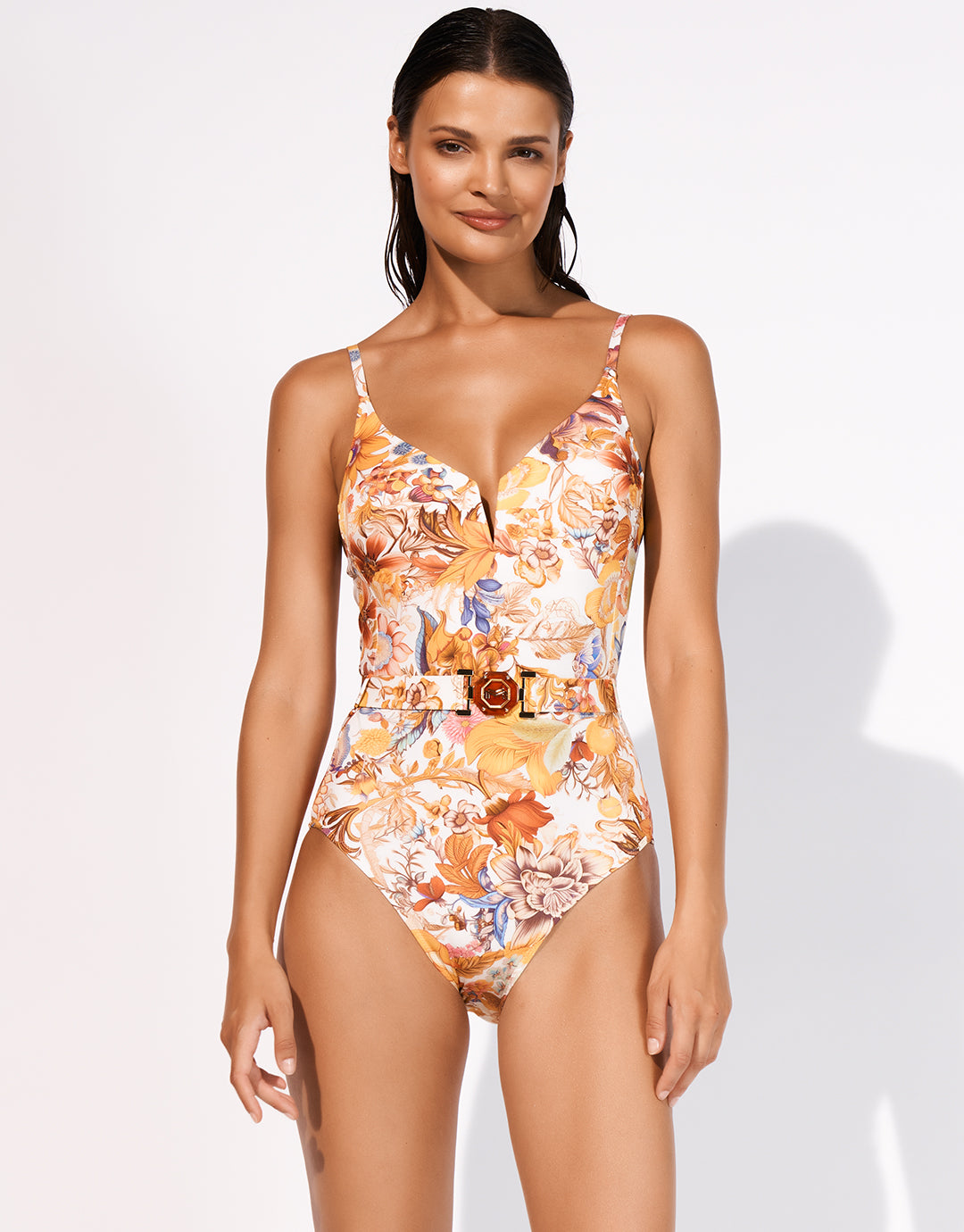 Exuberance Belted Swimsuit - Solar - Simply Beach UK