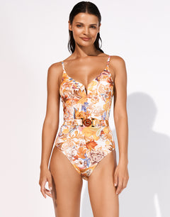 Exuberance Belted Swimsuit - Solar - Simply Beach UK