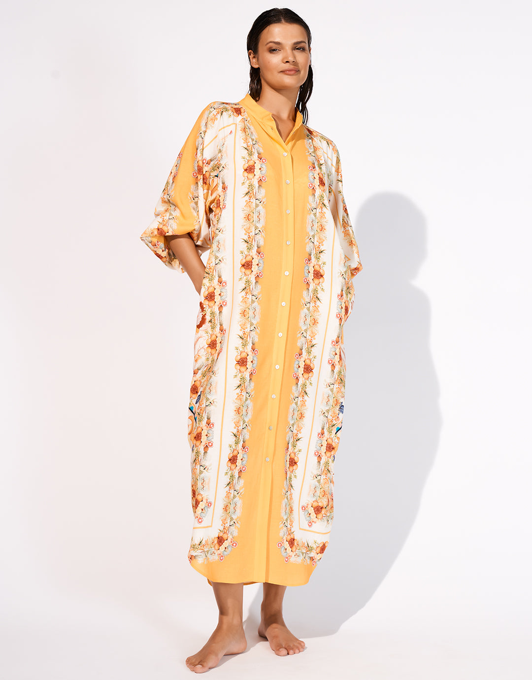 Exuberance Buttoned Maxi Shirt - Solar - Simply Beach UK