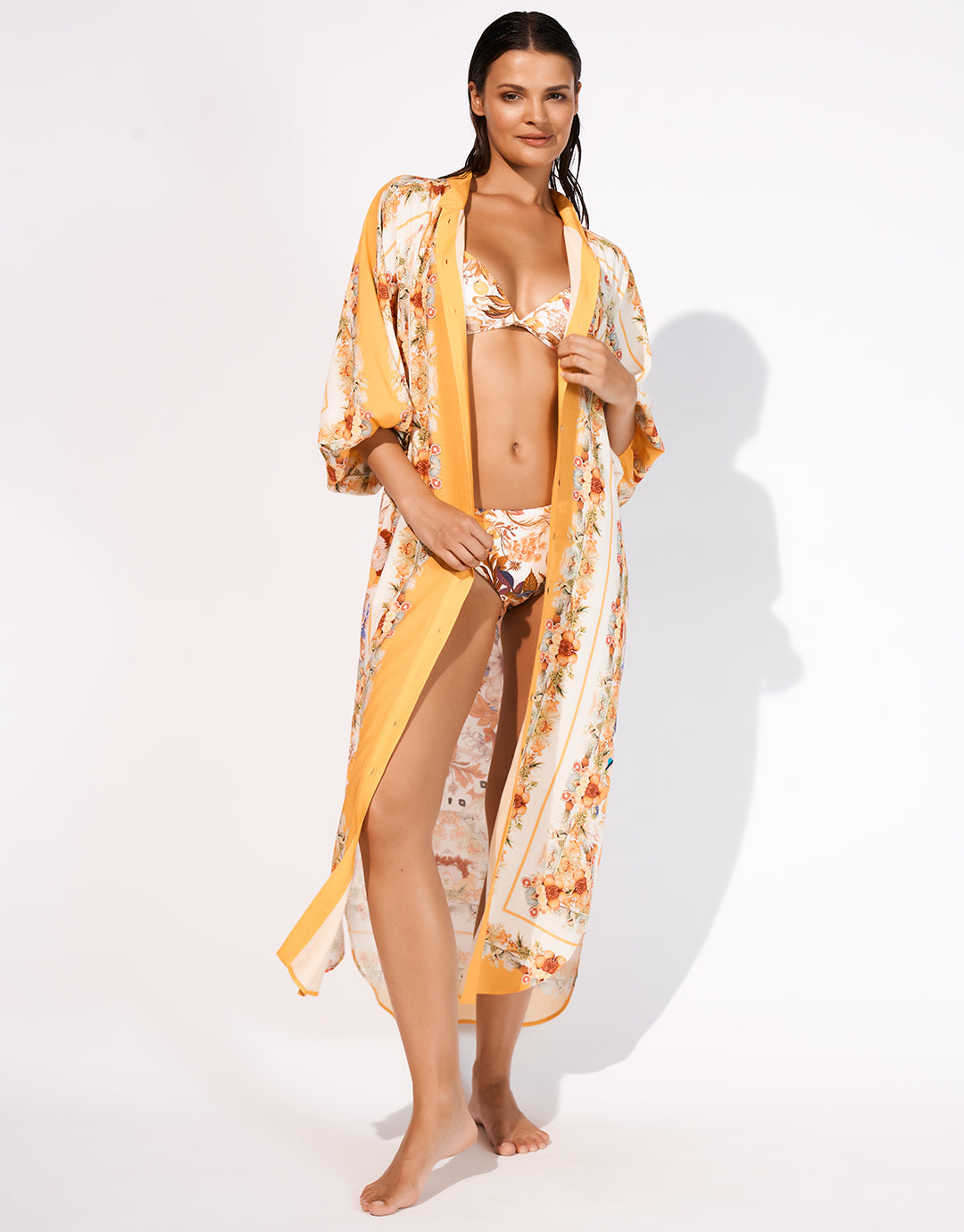 Exuberance Buttoned Maxi Shirt - Solar - Simply Beach UK