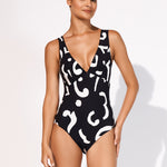 Monochroma Swimsuit - Black and Tofu - Simply Beach UK