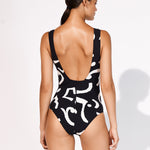 Monochroma Swimsuit - Black and Tofu - Simply Beach UK