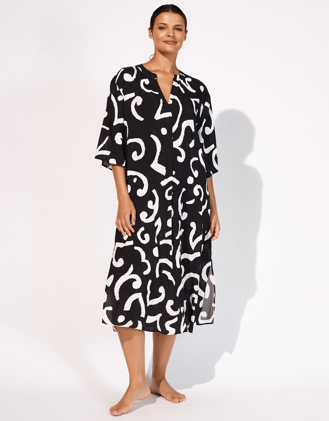 Monochroma Dress - Black and Tofu - Simply Beach UK