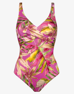 Pink Heart Wrap Front Swimsuit - Pink Blush - Simply Beach UK