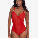 Razzle Dazzle Siren Swimsuit - Cayenne Red - Simply Beach UK