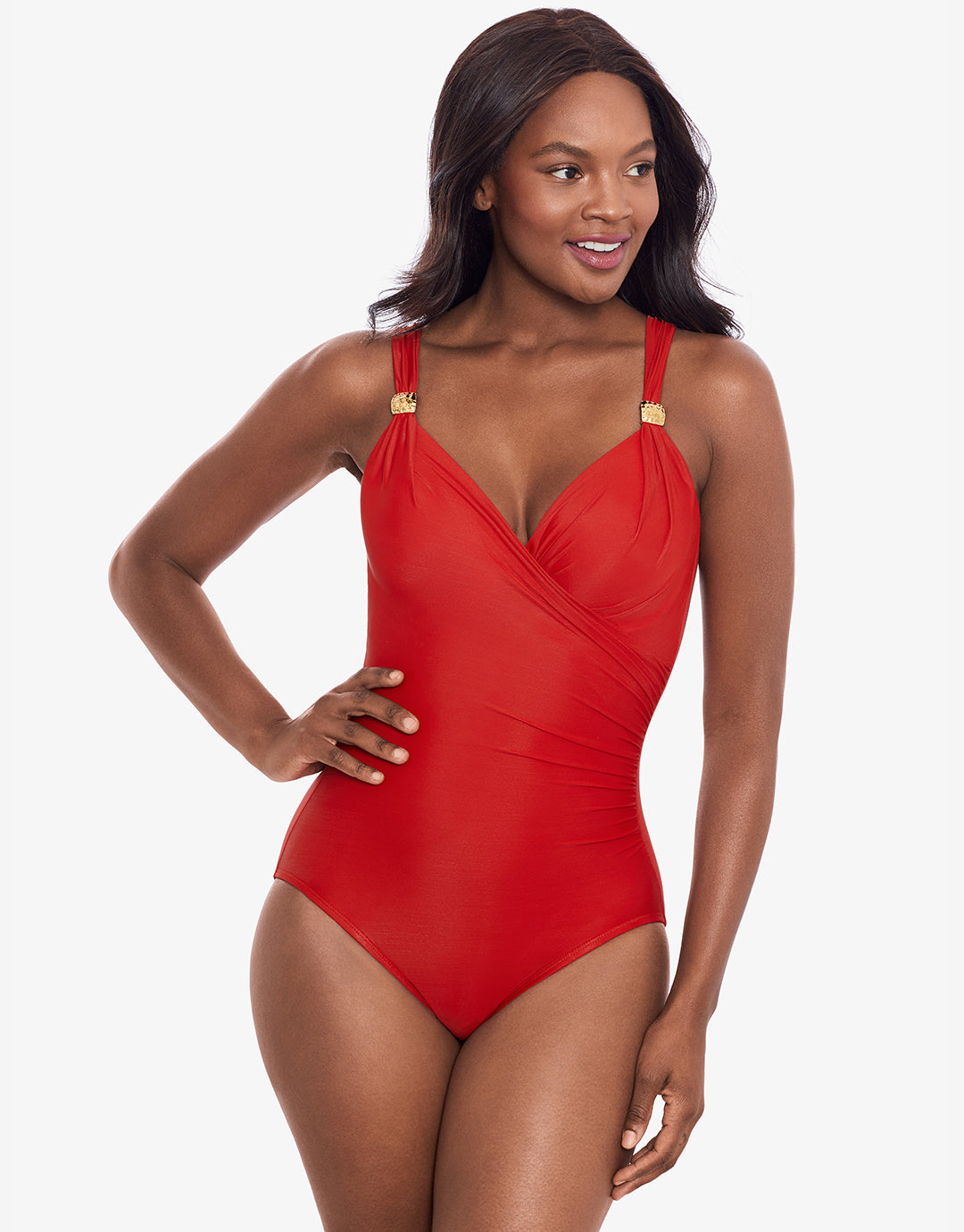 Razzle Dazzle Siren Swimsuit - Cayenne Red - Simply Beach UK