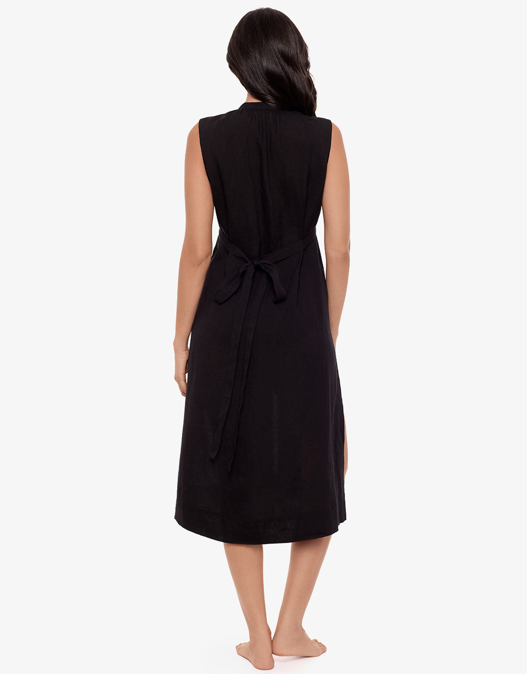 Pleated Beach Dress - Black - Simply Beach UK