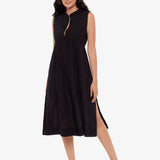 Pleated Beach Dress - Black - Simply Beach UK