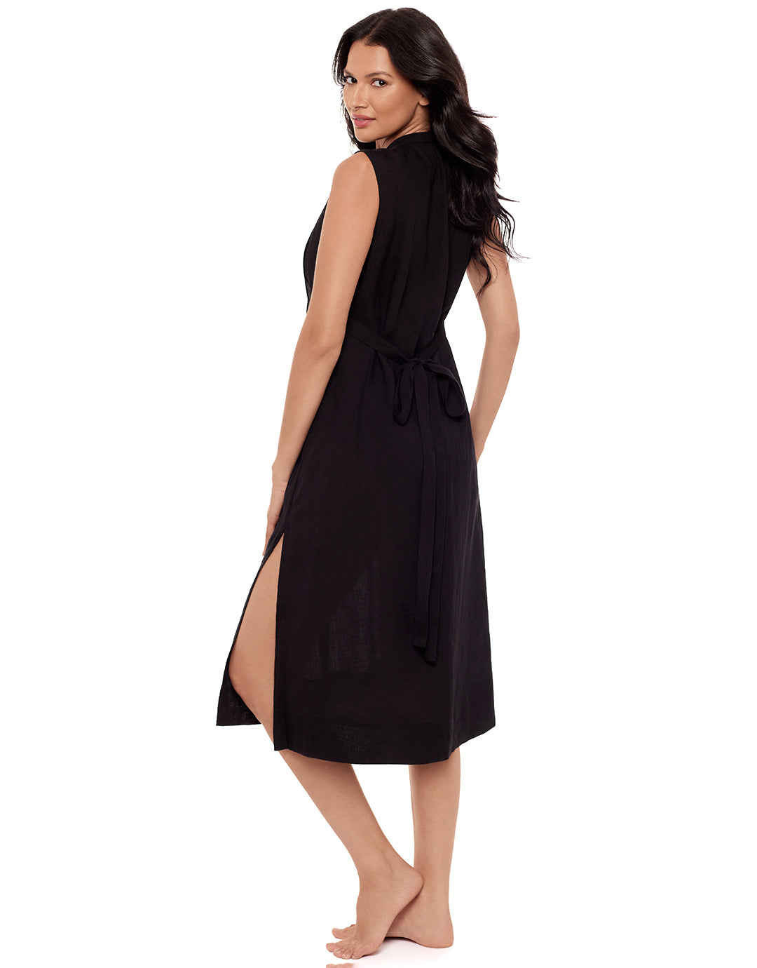 Pleated Beach Dress - Black - Simply Beach UK