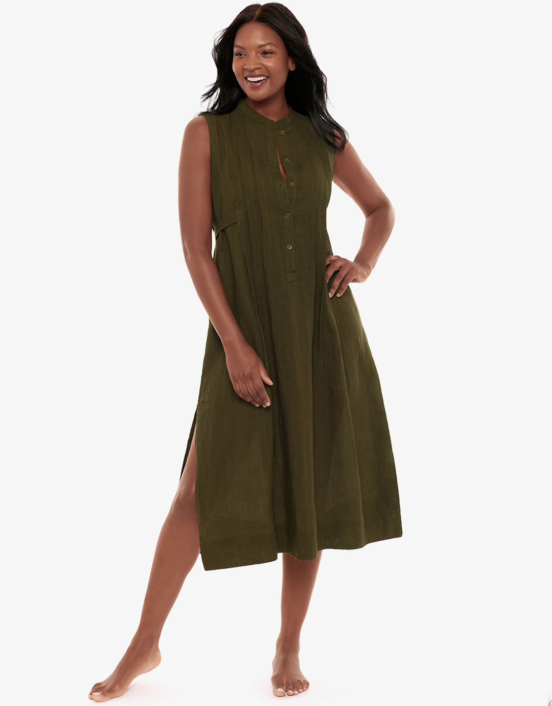 Pleated Beach Dress - Nori - Simply Beach UK