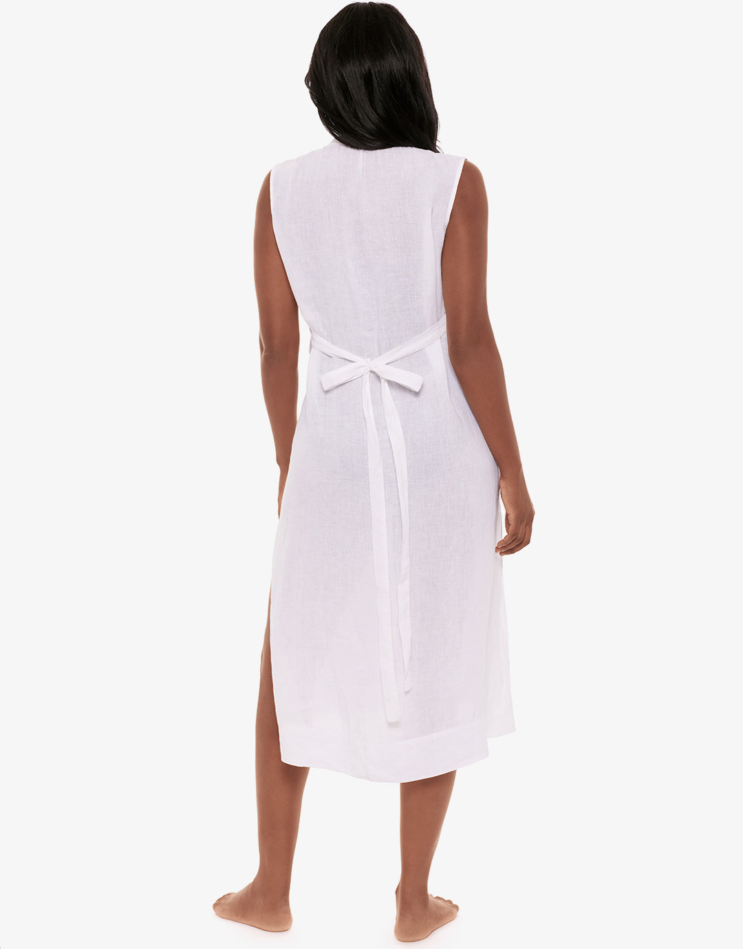 Pleated Beach Dress - White - Simply Beach UK