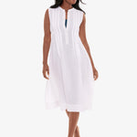 Pleated Beach Dress - White - Simply Beach UK
