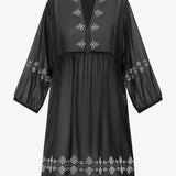 Solid Beach Dress - Black