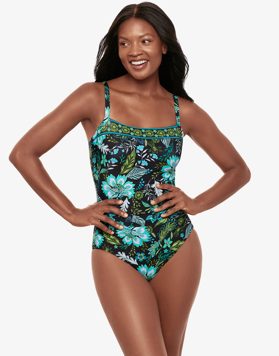 Florica Kara Swimsuit - Black Multi - Simply Beach UK