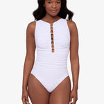 Razzle Dazzle Swizzle Swimsuit - White - Simply Beach UK
