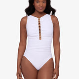 Razzle Dazzle Swizzle Swimsuit - White - Simply Beach UK