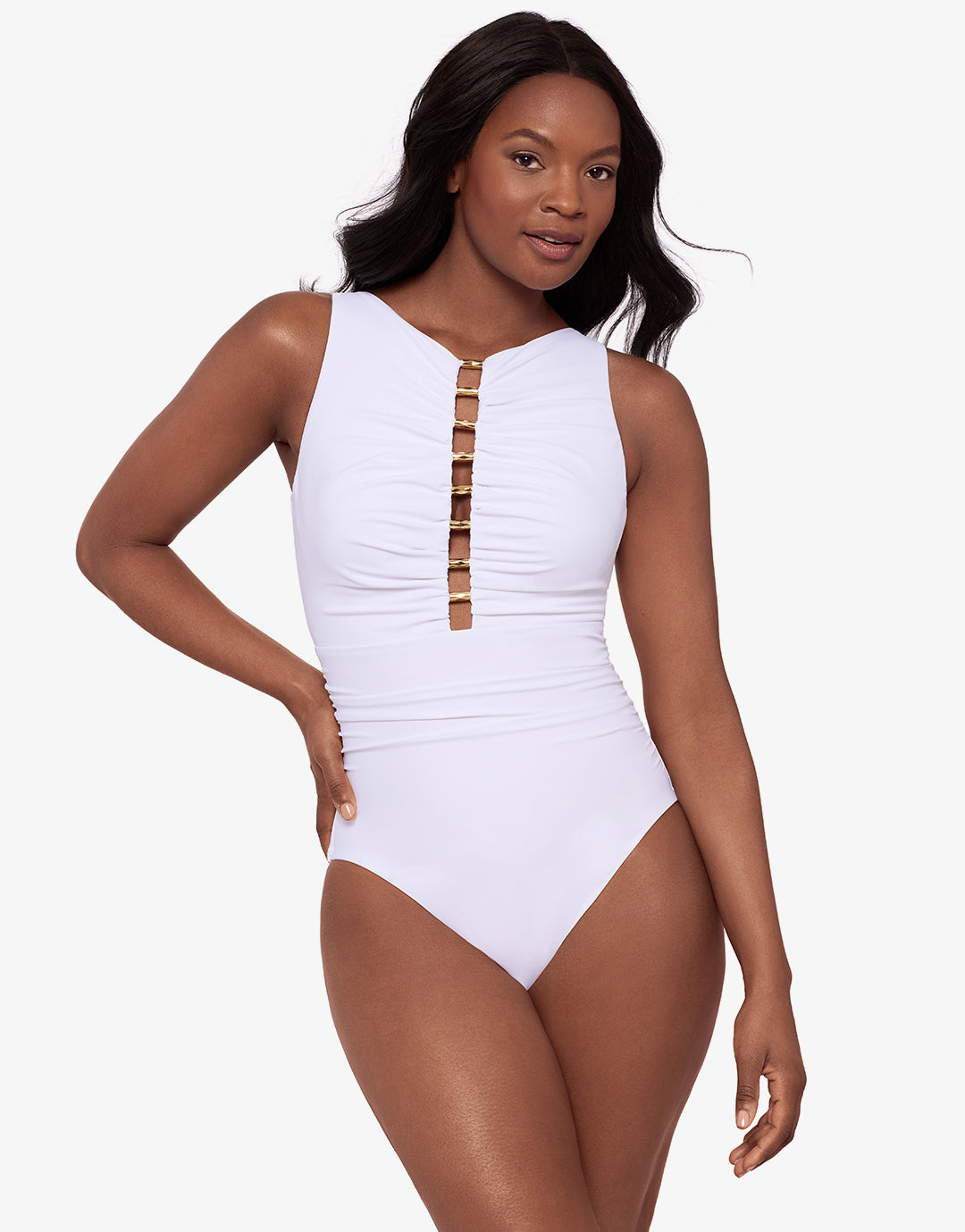 Razzle Dazzle Swizzle Swimsuit - White - Simply Beach UK