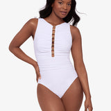 Razzle Dazzle Swizzle Swimsuit - White - Simply Beach UK