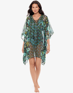 Florica Kaftan - Black Multi - Simply Beach UK