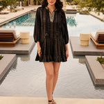 Beach Etc Jacquard Beach Dress -Black - Simply Beach UK
