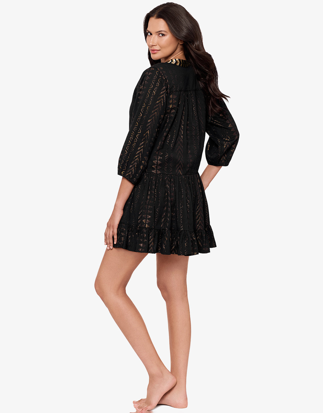 Beach Etc Jacquard Beach Dress -Black Beach Etc Jacquard Beach Dress -Black