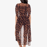 Raya De Safari Beaded Kimono - Black Brown - Simply Beach UK