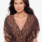 Raya De Safari Beaded Kimono - Black Brown - Simply Beach UK