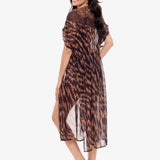 Raya De Safari Beaded Kimono - Black Brown - Simply Beach UK