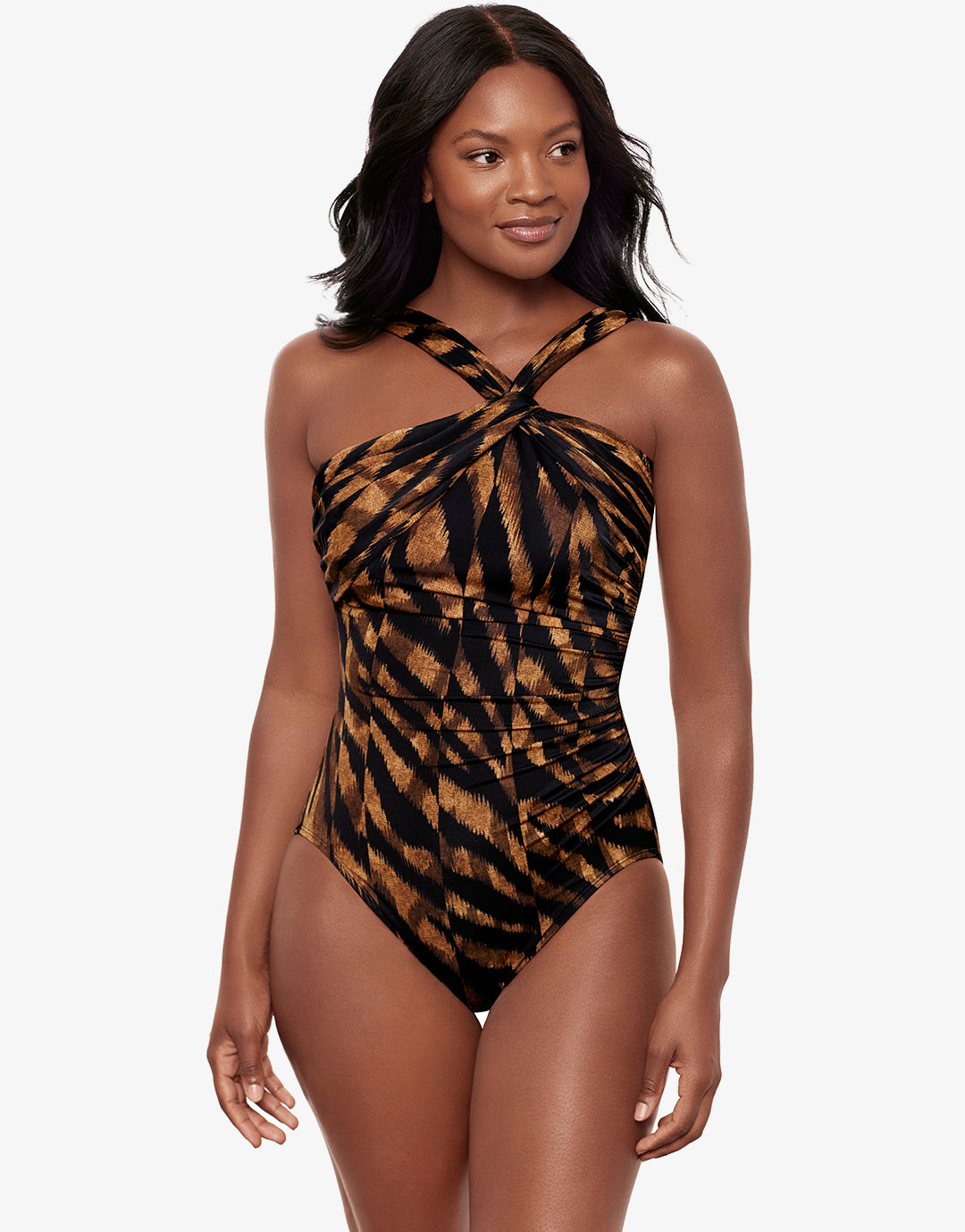 Raya De Safari Europa Swimsuit - Black Brown - Simply Beach UK