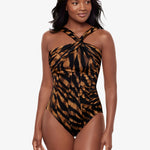 Raya De Safari Europa Swimsuit - Black Brown - Simply Beach UK