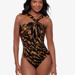 Raya De Safari Europa Swimsuit - Black Brown - Simply Beach UK