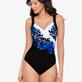 Ombra Fiore Sanibel Swimsuit - Black and Blue - Simply Beach UK
