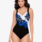 Ombra Fiore Sanibel Swimsuit - Black and Blue - Simply Beach UK
