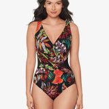 Pluma Orla Crossover Swimsuit - Black/Multi