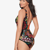 Pluma Orla Crossover Swimsuit - Black/Multi